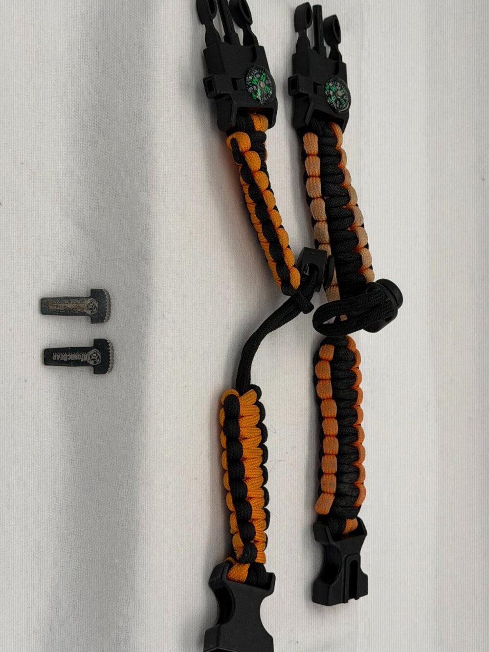 Orange adjustable Paracord wristband